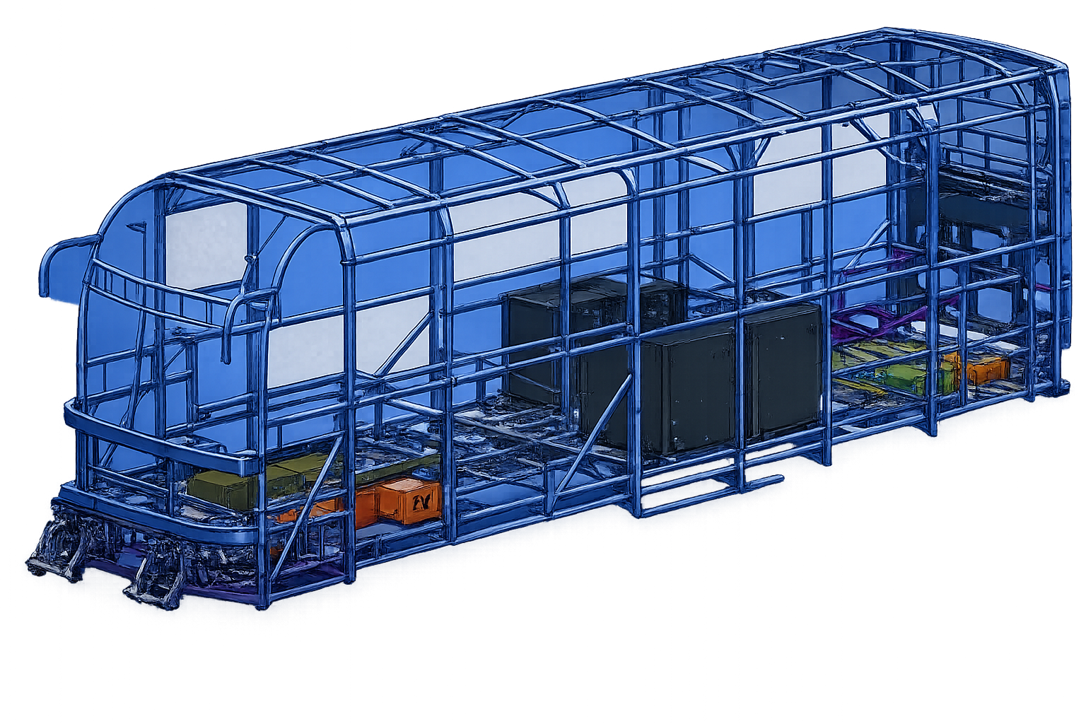 Otobüs karkas gövde — 3D model